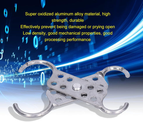 Fafeicy Lockout Tagout Hasp, 8 Hole Design Fireproof Flower Safety Double Head Aluminum Buckle Lock for Industry Oil Gas Chemical Industry Electri...