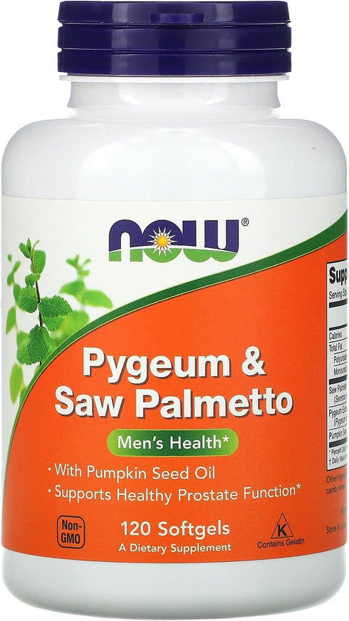 NOW Supplements, Pygeum & Saw Palmetto with Pumpkin Seed Oil, Men's Health*, 120 Count(Pack of 1)...
