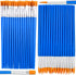 Small Paint Brushes Bulk, Anezus 50 Pcs Flat Tip Paint Brushes with Round Acrylic Paint Brushes Set Craft Brushes for Classroom Acrylic Watercolor...