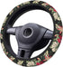 Red Hawaiian Flowers Car Steering Wheel Cover, Universal 15 Inch Soft Elastic and Comfortable Floral Steering Wheel Protector Warm in Winter and C...