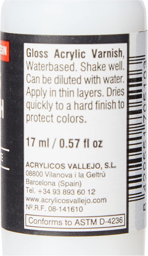 Vallejo Acrylic Paint, Gloss Varnish...
