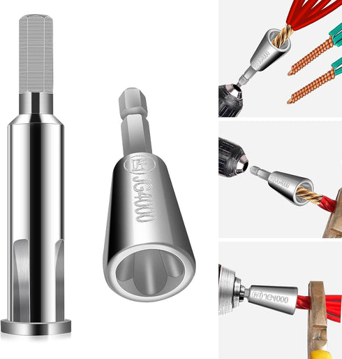 2Pcs Wire Twister Tool for Drill Wire Twister Connector Wire Twisting Tool Wire Stripper Tool for Electrical Power Drill Drivers...