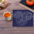 WEBEEDY DIY Sashiko Embroidery Kit Stitching Sashiko Placemat with Traditional Japanese Sashiko Pattern Template Fabric Flower Table Mats Needlewo...