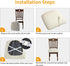 Stretch Jacquard Chair Seat Covers Set of 4, Removable Washable Dining Chair Covers Anti-Dust Dining Room Chair Covers Seat Cushion Slipcovers (4,...