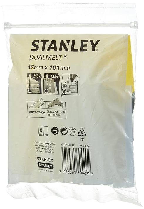 Stanley STHT1-70429 12 x 101mm Hot Melt Glue Stick - Clear (24 Pieces)...