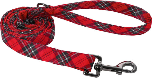 ARING PET Christmas Dog Leash, Cute Plaid Dog Leashes Matching Dog Collars, Cotton Handmade Walking Dog Leash for Small Medium Large Dogs and Cats...