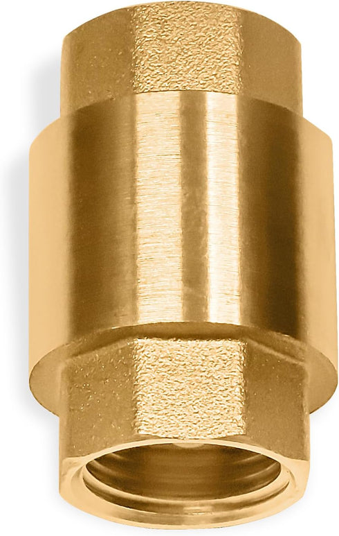 Brass One Way Check Valve 1/2 inch Backflow Preventer Female NPT Thread For Plumbing and Industrial Applications 0,5" Float Reinforced Valve For W...