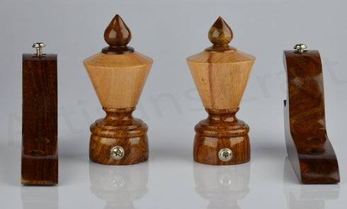 Handmade Wooden Curtain Rod Brackets with Round Finials for Curtains, Natural Rosewood, Home Accessories | Window Treatment | Drapes...