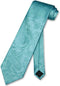 Vesuvio Napoli NeckTie TURQUOISE BLUE Color Paisley Design Men's Neck Tie...