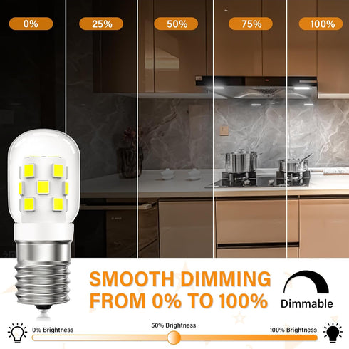 LED Microwave Light Bulbs Under Hood 30W Equivalent,Fit for LG Frigidaire Kenmore Whirlpool GE Over The Range Microwave,Dimmable Daylight White 60...