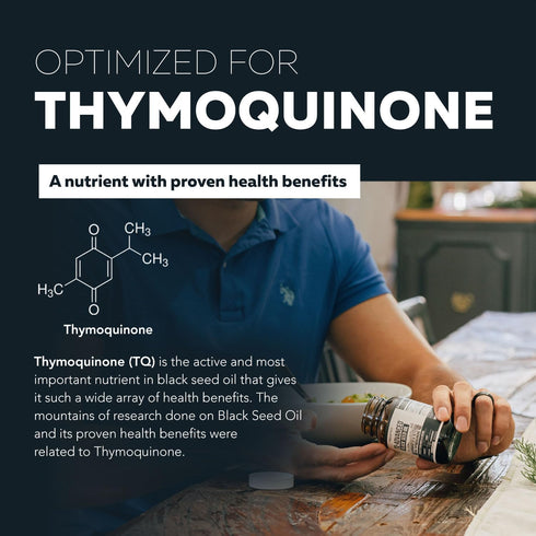 Black Seed Oil Softgels | 5% Thymoquinone - TQ-Advanced® | High Potency - 500 mg per Capsule - 15:1 Concentrate from Nigella Sativa Extract, Raw F...