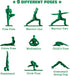 Yoga Joes Series 1 Green Toy Soldiers, Set of 9 Army Men Yoga Pose Figurines - Decor for Desk, Office, Classroom, Home, or Studio - Zen Meets GI J...