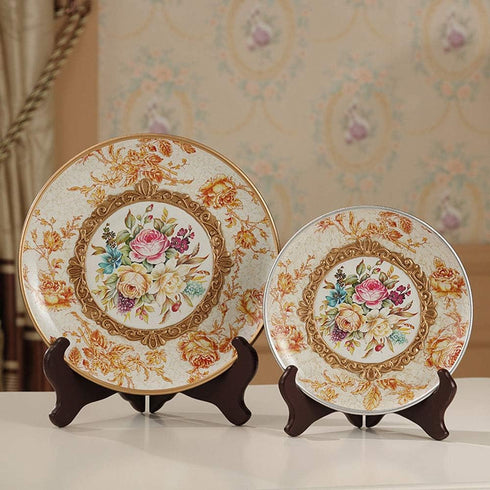 Onwon 2 Pieces Wooden Easel Mahogany Finish Display Stand Plate Holder Picture Frame Folding Display Stand (7 Inches)...