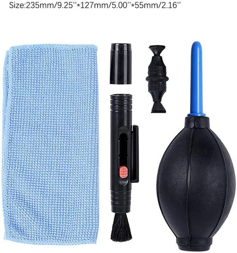 3IN1 Camera Cleaning Kit Suit Dust Cleaner Brush Air Blower Wipes Clean Cloth kit for Gopro for Canon Nikon Camcorder VCR......