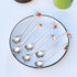 Dessert Spoons Silverware Christmas Silver Small Stainless Steel Flatware 6 Pieces Xmas Decorative Pendants Stirring Utensils for Coffee Tea Drink...