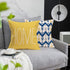 Fukeen Home Geometric Set of 4 Throw Pillow Covers Modern Accent Decorative 18x18 Inch Blue Yellow Grey Arrow Stripes Wave Abstract Pattern Pillow...