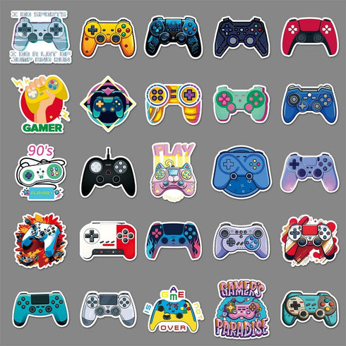 100 Pcs Play Game Stickers for Teen, Cool Cartoon Trendy Gamepad Waterproof Gaming Sticker,Vinyl Laptop Phone Skateboard Stickers....