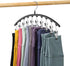 Legging Organizer for Closet, Metal Yoga Pants Hangers 1 Pack w/10 Clips Holds 10 Leggings, Hangers Space Saving Hanging Closet Organizer w/Rubber...