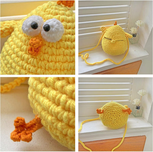 Cute Coin Purse,Chicken Purse,Kawaii Purse,Crossbody Women's Coin Purses and Pouches,Suitability Animal Purses for Little Girls Mini Backpack Keyc...