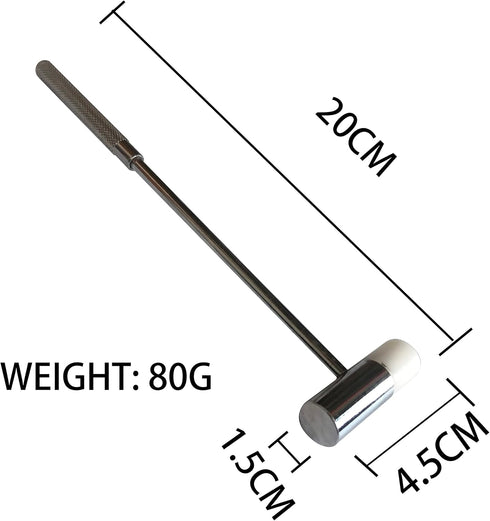 Dual Head Small Hammer, 7 Inches, Plastic Head and Metal Head, Black Plastic Grip, Double face Jewelry Mallet, Mini Hammer for Watch, Tuning, Wood...