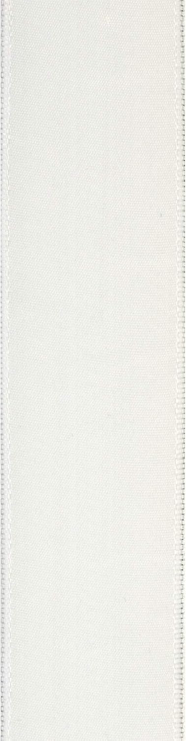 Berwick Offray 1.5" Single Face Satin Ribbon, White, 25 Yds...