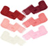 Chiffon Ribbon 6 Rolls Handmade Fringe Chiffon Silk Ribbon 1.5" x 3Yd Blush Pink Dark Red Ribbon Frayed Edges Boho Fabric Ribbon for Gift Wrapping...