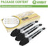 Small Serving Tongs with Silicone Tips 7 Inch Mini Stainless Steel Food Tongs, Set of 3 (Black)...