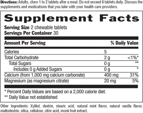 Country Life Acid Rescue Chewable Tablets - Certified Vegan & Gluten-Free Heartburn Relief, 400mg Calcium & Magnesium, Non-GMO, Sugar-Free Mint Fl...