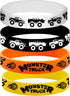 CupaPlay 24PCS Monster Truck Theme Rubber Silicone Wristbands -Birthday Party Favors Party Supplies Decorations...