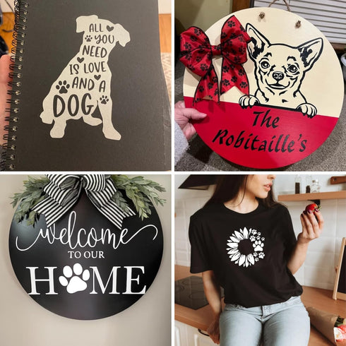 16 Pieces Dog Stencils Dog Paw Stencil for Painting on Wood Reusable Painting Templates for DIY Crafts Scrapbook Sign Shirt Canvas (16 Dog)...