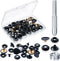 12 Sets Snap Fastener Kit, Press Studs Snap Fasteners Clothing Snaps Button with 2 Pieces Installation Tools for Bags, Jeans, Clothes, Fabric, Lea...