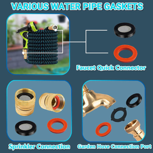 680 PCS Rubber Washer Assortment Kit 14 Size Water Hose Washers and 18 Size Nitrile O Ring Washers Set for Outside Faucet Spigot Garden Hose Press...