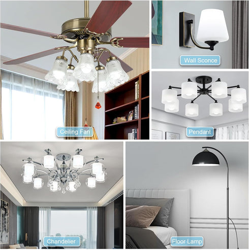 hansang A15 LED E26 Small Light Bulb, Daylight 5000K, 60Watt Equivalent Ceiling Fan Light Bulbs, E26 Standard Base Appliance Light Bulb, 600 Lumen...