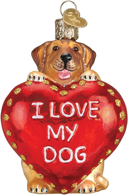 Old World Christmas Ornaments: Pet Lovers Glass Blown Ornaments for Christmas Tree, My Dog, 3x3 (30052)...