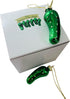 Christmas Pickle Ornament Pack Blown Glass Tree Decoration Gift Boxed, Set of 6...