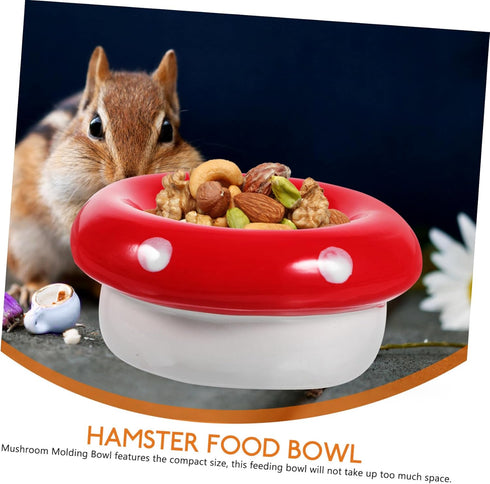 Hamster Ceramic Bowl Mushroom Food Hamster Feeder Chinchilla Bowl Hamster Water Guinea Pig Bowl Water Dish Rat Feeding Bowl Rat Bowl Hamster Bowl ...