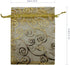 100pcs Sheer Organza Favor Bags For Wedding Baby Shower Rattan Print Gift Bags Samples Display Drawstring Pouches (3x4 inch, gold)...