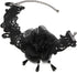 COOLSTEELANDBEYOND Ladies Womens Black Lace Choker Necklace with Camellia Flower and Dangling Beads Charm Pendant...