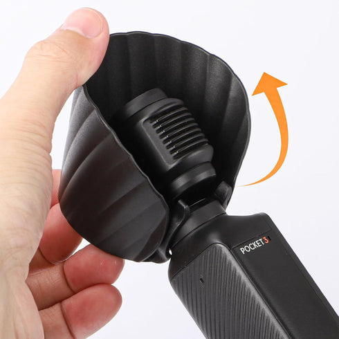 Lens Hood Gimbal Protector Cover Sunshade Lens Shield for DJI OSMO Pocket 3, Screen Hood Sunshade Cover Anti-Glare for Pocket 3 Accessories (Lens ...