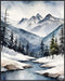 Posterizer 1 pcs-beautiful snowy scenary in winter -5-Landscape & Nature Art-GIft for Men Women Teens-Dining Room Decor- unframed wall art...