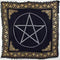 AzureGreen Gold Bordered Pentagram Altar Cloth, 36-inch x 36-inch...