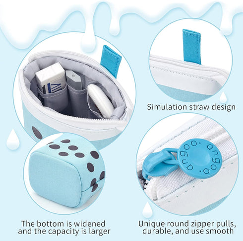 ANGOOBABY Cute Pencil Case Standing Pen Holder Telescopic Makeup Pouch Pop Up Cosmetics Bag Stationery Office Organizer Box for Girls Students Wom...