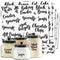 Talented Kitchen 135 Pantry & Kitchen Labels for Food Containers - Preprinted Black Cursive on Clear Backing - Easy Peel & Stick (Water Resistant)...