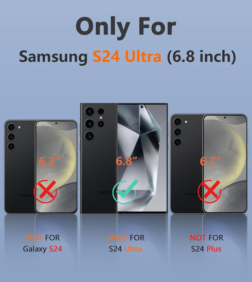FNTCASE for Samsung Galaxy S24-Ultra Case: Dual Layer Military Grade Drop Proof Cell Phone Cover | Scratch Proof Stiff Layer | Shockproof Rubber L...
