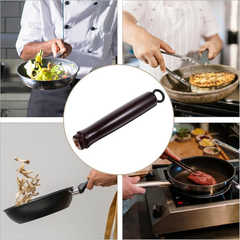 Detachable Handle Cookware Pot Replacement Handle Wood Pot Handle Cookware Handle Universal Pot Handle Grip for Pan Pot Cookware Accessories Remov...