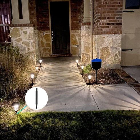 6PCS 8.25 Inch Reinforced Ground Spikes, Solar Lights Spikes ABS Plastic Lights Replacement Stakes, Ideal for Solar Pathway Lights Garden Lights T...