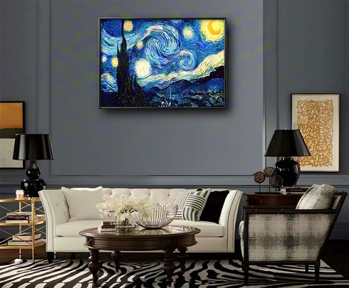 NIHO-JIUMA Van Gogh Starry Night Diamond Painting Kits,5D Diamond Art Van Gogh Full Drill Craft Painting Gift for Adult?¡éHome Decor(20x30cm/8x12 ...