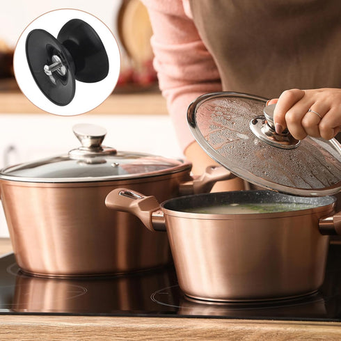 METALLIXITY Home Pot Cover Lid Knob Handle Replacement, Heat Resistant Cookware Lid Grip, for Slow Cookers, Skillets and Kitchen Cookware Lids Cov...