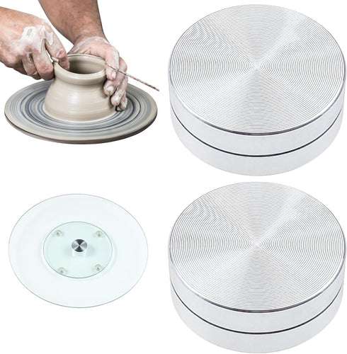 2 Pack 30mm Ceramic Clay Pottery Wheel Throwing Pottery Finishing Tools Metal Rotary Disc Wheel Mini Pottery Wheel Trimmer for Potters and Clay Ar...
