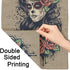 Moslion Sugar Skull Garden Flag Vertical Double Sided Gothic Lady with Day of The Dead Makeup and Blooming Red Roses House Flags Home Burlap Banne...